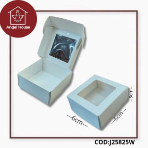 Cajas con visor blanca 6x6x3 cm