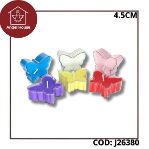 Vela de mariposa con aroma y base de acrílico