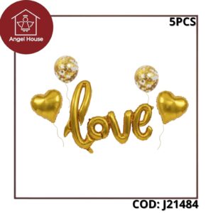 Globos en KIT Love Dorado