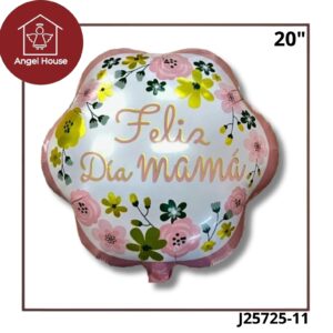 Globo metalizados de Flor Rosa