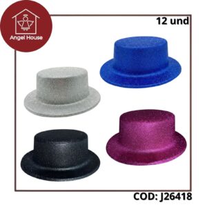 Sombrero con purpurina/brillo (12 und)