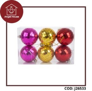 Bolas Navideñas Coloridas 6cm 6und