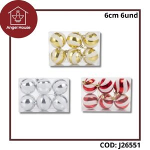 Bolas Navideñas 6cm 6und